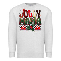 Oatmeal Heather Christmas jolly mama Premium Sweatshirt - BarkalooDesign