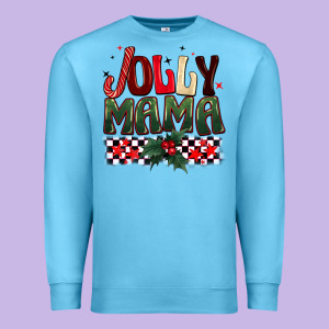 Christmas Jolly Mama Premium Sweatshirt Designed By Barkaloodesign