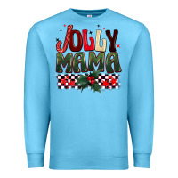 Ocean Blue Christmas jolly mama Premium Sweatshirt - BarkalooDesign