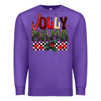 Purple Christmas jolly mama Premium Sweatshirt - BarkalooDesign