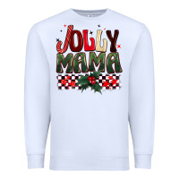 White Christmas jolly mama Premium Sweatshirt - BarkalooDesign