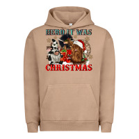 Pigment Burro herd it was christmas Urban Hoodie - CowGirlArtShop