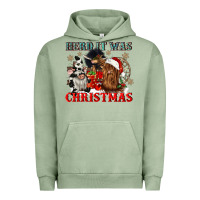 Pigment Oil Green herd it was christmas Urban Hoodie - CowGirlArtShop