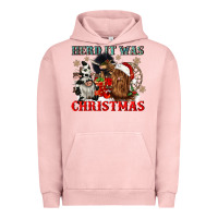 Pigment Salmon herd it was christmas Urban Hoodie - CowGirlArtShop