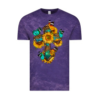 Cloud Purple cross with butterfly Vintage Tee - BundleAndBundleShop