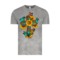 Cloud Rock cross with butterfly Vintage Tee - BundleAndBundleShop