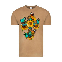 Vintage Camel cross with butterfly Vintage Tee - BundleAndBundleShop