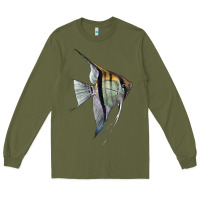 Army Green Angelfish Long Sleeve Tee - LillyAllenDesigns