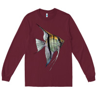 Burgundy Angelfish Long Sleeve Tee - LillyAllenDesigns