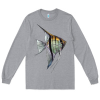 Heather Grey Angelfish Long Sleeve Tee - LillyAllenDesigns