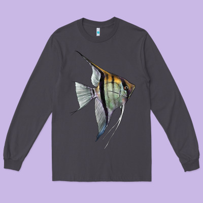 Angelfish Long Sleeve Tee Designed By Lillyallendesigns