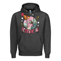 Charcoal Heather festive af Zipper Hoodie - MaliasSmallBusiness