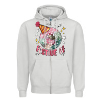 Dove Grey festive af Zipper Hoodie - MaliasSmallBusiness