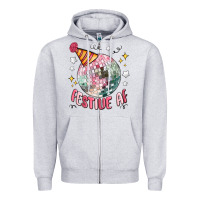 Heather Grey festive af Zipper Hoodie - MaliasSmallBusiness
