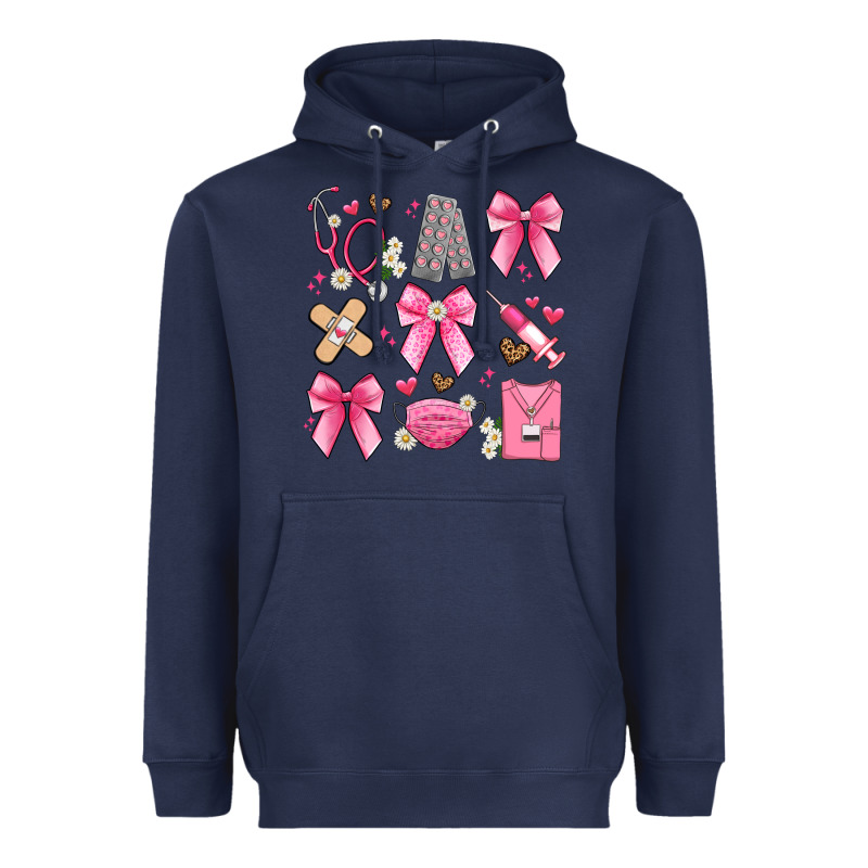 Coquette Bow Nurse Heavyweight Hoodie by Artiststas | Teevron