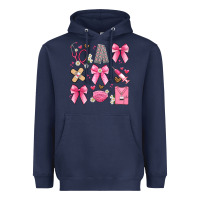 Navy coquette bow nurse Heavyweight Hoodie - Artiststas