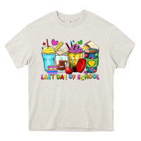 Cream last day of school coffee cups Heavy Core Tee - Zillion Design Studio
