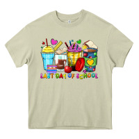 Mossy last day of school coffee cups Heavy Core Tee - Zillion Design Studio