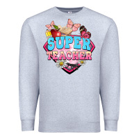 Heather Grey super teacher Premium Sweatshirt - BarkalooDesign