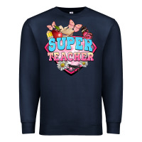 Navy super teacher Premium Sweatshirt - BarkalooDesign