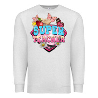 Oatmeal Heather super teacher Premium Sweatshirt - BarkalooDesign