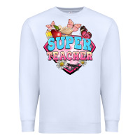 White super teacher Premium Sweatshirt - BarkalooDesign