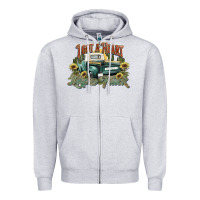Heather Grey i got a heart like a truck western sunflower Zipper Hoodie - NancyCooperArtShop