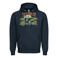 Navy i got a heart like a truck western sunflower Zipper Hoodie - NancyCooperArtShop