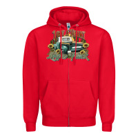 Red i got a heart like a truck western sunflower Zipper Hoodie - NancyCooperArtShop