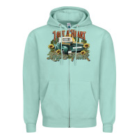 Seafoam i got a heart like a truck western sunflower Zipper Hoodie - NancyCooperArtShop