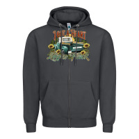 Smoke i got a heart like a truck western sunflower Zipper Hoodie - NancyCooperArtShop
