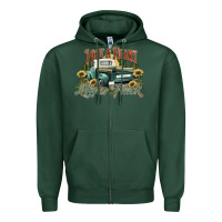 Sports Green i got a heart like a truck western sunflower Zipper Hoodie - NancyCooperArtShop