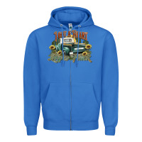 True Royal i got a heart like a truck western sunflower Zipper Hoodie - NancyCooperArtShop
