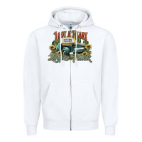 White i got a heart like a truck western sunflower Zipper Hoodie - NancyCooperArtShop