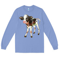 Colony Blue Holstein Calf Long Sleeve Tee - LillyAllenDesigns