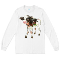 White Holstein Calf Long Sleeve Tee - LillyAllenDesigns