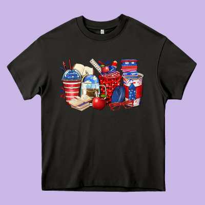 4th Of July Teacher Coffee Cups Heavy Core Tee Designed By Zillion Design Studio