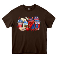 Chocolate Brown 4th of july teacher coffee cups Heavy Core Tee - Zillion Design Studio