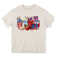 Cream 4th of july teacher coffee cups Heavy Core Tee - Zillion Design Studio