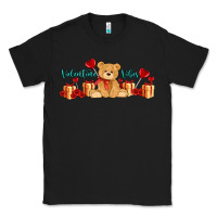 Black valentines vibes with gifts and bear Classic Tee - AdoDesignShop