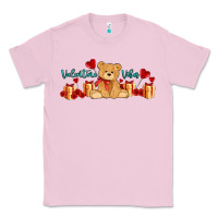 Bubblegum Pink valentines vibes with gifts and bear Classic Tee - AdoDesignShop
