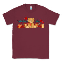 Burgundy valentines vibes with gifts and bear Classic Tee - AdoDesignShop
