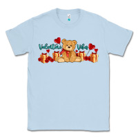Dusty Blue valentines vibes with gifts and bear Classic Tee - AdoDesignShop