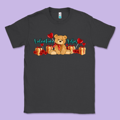 Valentines Vibes With Gifts And Bear Classic Tee Designed By Adodesignshop