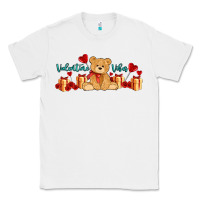 White valentines vibes with gifts and bear Classic Tee - AdoDesignShop