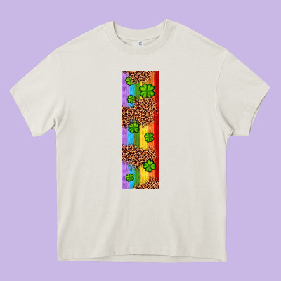 St. Patrick's Day Western Shamrock Leopard Rainbow Heavy Core Tee Designed By Artiststas