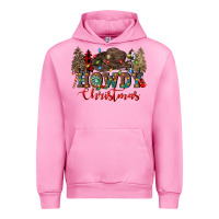 Fuchsia Pink howdy christmas Urban Hoodie - CowGirlArtShop