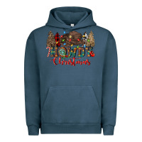 Pigment Midnight Navy howdy christmas Urban Hoodie - CowGirlArtShop