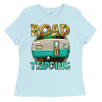 Baby Blue road tripping Ladies Tee - texasbilliewilder