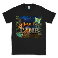 Black born to camp Classic Tee - NancyCooperArtShop